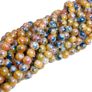 2023 nouvelles cordes de <span class=keywords><strong>perles</strong></span> de verre 6 8 10 12 mm couleur revêtement peinture or doublé <span class=keywords><strong>perles</strong></span> en vrac pour la fabrication de bijoux bracelets à bricoler soi-même - Product Image 3