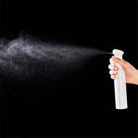 Petite bouteille pulvérisateur à pompe continue en plastique PET vide pour nettoyant visage, usage cosmétique en salon, avec logo personnalisé