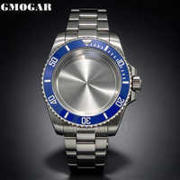 Boîtier de montre de plongée mécanique en acier inoxydable 40 mm avec verre saphir, bracelet 20 mm, mouvements NH34/NH35/NH36/NH38, boucle réglable
