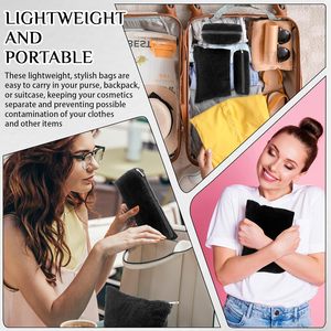 <span class=keywords><strong>Set</strong></span> di 3 Borse per il Trucco in Velluto a Coste per Donne, Carino ed Estetico con Sorriso, per Organizzazione e <span class=keywords><strong>Viaggio</strong></span>, Chiusura Aperta - Product Image 6