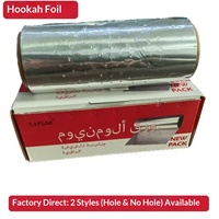 Rouleaux de papier d'aluminium carrés pré-perforés jetables pour chicha