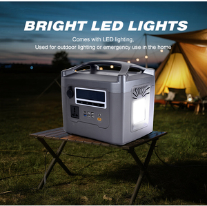 เครื่องกำเนิดไฟฟ้าพลังงานแสงอาทิตย์แบบพกพา สถานีไฟฟ้ากระแสสลับ/กระแสตรง ที่ชาร์จในรถยนต์ แบตเตอรี่ลิเธียมไอออนพลังงานแสงอาทิตย์ ตัวควบคุม MPPT ไฟฉาย สถานีไฟฟ้า - Product Image 2