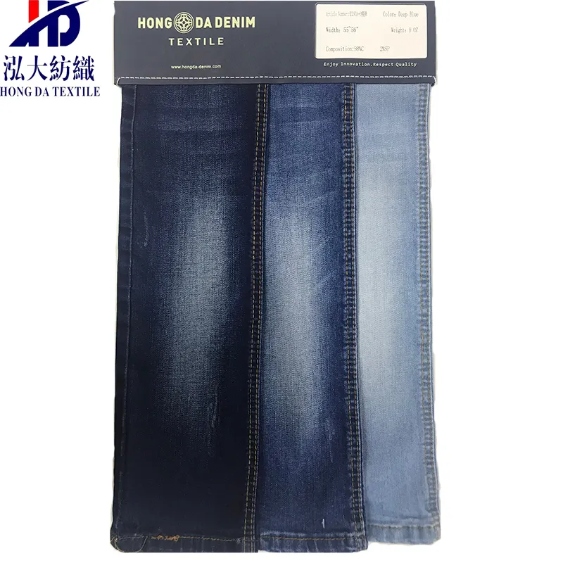 98% Katoen Spandex Elastische Stof Denim Jeans Stof