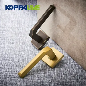 Gappalif — ensemble de serrure de porte en laiton, poignée de porte en bois fendue, levier en bois