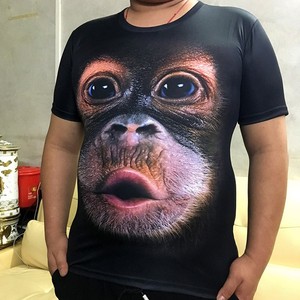 เสื้อยืดพิมพ์ลาย 3 มิติ Fitspi Men รุ่นปี 2026 ลายสัตว์ตลกๆ แขนสั้น ทรงหลวม สวมใส่สบาย แฟชั่นลำลอง เสื้อท็อปแนวใหม่ สไตล์สตรีท - Product Image 1