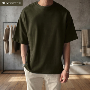 Camiseta de Hombre con Hombros Caídos, Estilo Holgado, Color de Moda, Fabricante de Camisetas con Hombros Caídos, Ropa de Hombre - Product Image 3