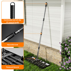 Râteau de nivellement manuel pour pelouse et jardin, <span class=keywords><strong>grand</strong></span> format, pour sable et terrains de golf, avec tige à 5 sections - Product Image 4