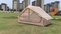 Tente de camping gonflable automatique 6,3 m² style maison de luxe, tente pneumatique en tissu Oxford imperméable 3000 mm pour le glamping familial
