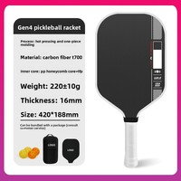 Raquette de moulage à froid Peak Gen4 adaptée au carbone T700 de 16 mm d'épaisseur, puissance offensive, entraînement, forme portable
