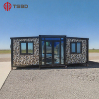 Petite maison moderne et durable, entièrement meublée, élégante maison en conteneur de 40 pieds avec 3 chambres et 2 salles de bain
