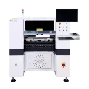 ماكينة التجميع الآلي QIHE SMT، خط تجميع Smt Q8، تحديد وموضع ماكينة التلقائي 80 موزع SMD
