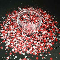 Glitter Factory Rainbow Iridescent Cosmetic Glitter Flakes Chunky Mix Polyester Bulk Craft Glitter