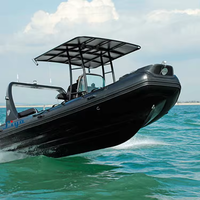 Bateau pneumatique semi-rigide professionnel Liya 27 pieds (8,3 m) à coque en fibre de verre pour patrouille et sauvetage