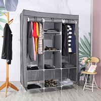 Armoire Pliante Multifonctionnelle Écologique au Design Moderne avec Portes en Cuir et Grande Capacité en Tissu Non-Tissé pour la Maison (Vente en Gros)