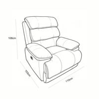 Canapé inclinable électrique zéro gravité en tissu respirant avec repose-pieds extensible pour salon, fauteuil inclinable surdimensionné