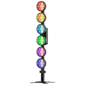 Faro LED COB RGB Vintage da 300W, Luce Lineare Par 6x50W, Effetto Strobo Retrò per Palcoscenico, Sfondo, DJ, Feste, Matrimoni - Product Image 1