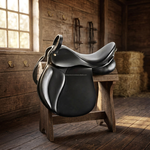 Heavy Duty Wool <b>Felt</b> English Dressage Saddle <b>Pad</b> Breathable Equestrian Horse Accessories with Durable Leather and Wood Tree - Product Image 2