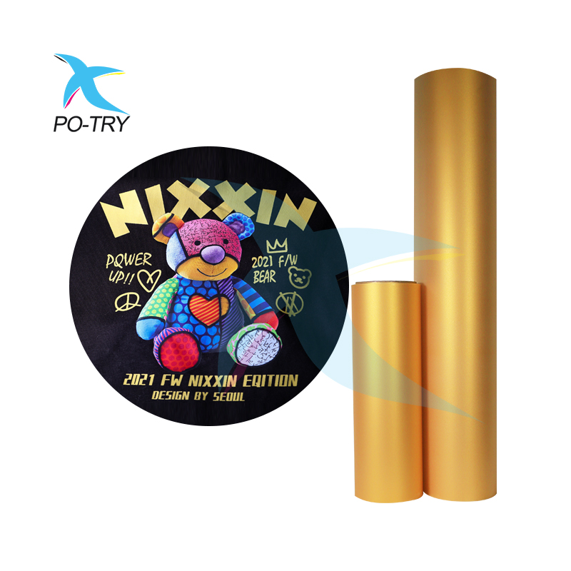 PO-TRY 30 см 60 см DTF принтер использования теплопередачи ПЭТ золотистого цвета DTF пленка для dtf печать