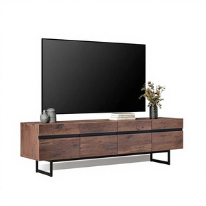 Nuovo Arrivo: Mobile <span class=keywords><strong>TV</strong></span> Moderno 3 in 1 in Legno con Armadietti Contenitori e <span class=keywords><strong>Base</strong></span> in Metallo - Product Image 1