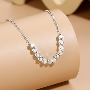 Non ternir 18K or rempli plaqué <span class=keywords><strong>Couple</strong></span> mode Fine ensemble bijoux pour femmes en acier inoxydable boule perle couches Chocker collier - Product Image 5