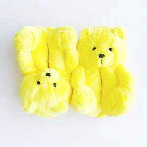Personalizzazione In stock pantofole per bambini Teddy bear taglia unica per tutti i bambini di 1-3 anni pantofole per orsacchiotti per bambini per l'america