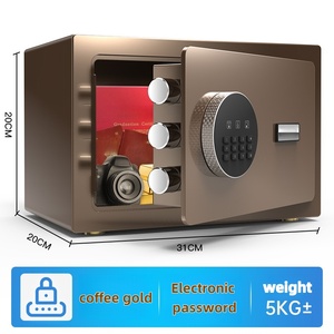 Nhỏ H20cm Nhà Văn Phòng & Khách Sạn Wifi Mật Khẩu An Toàn Trẻ Em Của Ngân Hàng Vault Với Điện Tử Kỹ Thuật Số & Key Khóa Cho Lưu Trữ An Toàn - Product Image 2
