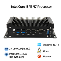 Mini PC industriel double LAN 2xCOM Intel 4ème-11ème génération I3 I5 I7 DDR5 PCIe4.0 Win11 X86 PC sans ventilateur OEM Ordinateur industriel HD VGA