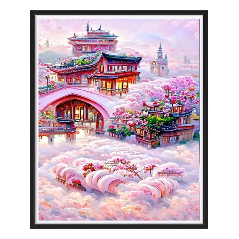 wholesale landscape castle DIY big size 5D diamond painting handmade home decoration diamond art painting kit Diamantmalerei