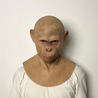 Masque réaliste en silicone, masque de gorille pour fête, cosplay d'ape, costume personnalisé, masque de singe intégral pour Halloween, carnaval, accessoires TV