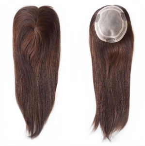 Meilleure vente 16 pouces soyeux droit doux Remy Hair Topper postiche européen pour femmes avec base mono fabriqué en cheveux humains de haute qualité - Product Image 2