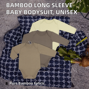 ราคาขายส่ง ชุดบอดี้สูทเด็กทารก ลายเรียบ ฤดูใบไม้ร่วง แบบลำลอง ใส่ได้ทั้งเด็กชายและเด็กหญิง แขนยาว ติดกระดุมแป๊ก ผลิตจากใยไผ่ สำหรับเด็กอายุ 0-3 เดือน - Product Image 2