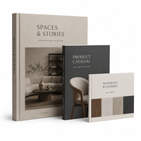 Service d'impression de catalogues personnalisés à couverture rigide pour la conception d'intérieur et la publicité de produits d'ameublement