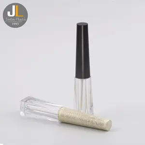 Leere benutzer definierte Logo quadratische Lipgloss-Behälter röhrchen Black Top 3ml Clear Lip gloss Lipstick Tube