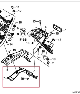 Motorrad-Hinterkotflügelhalterung für HONDA CB500F CBR500R - Product Image 5