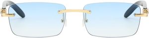 Gafas de Sol de Diseño sin Montura para Mujer y Hombre, Gafas de Sol de Lujo con Montura de Cuerno - Product Image 4
