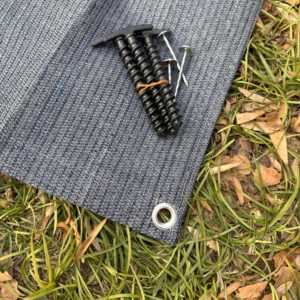 Campingmat/net waterdicht blauwgrijs buitentapijt luifelmat voor kamperen - Product Image 1