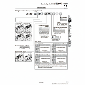 Colector de neumáticos SMC Pneumatics, piezas neumáticas de SS5Z3-60FD1-05U-N-Q - Product Image 1