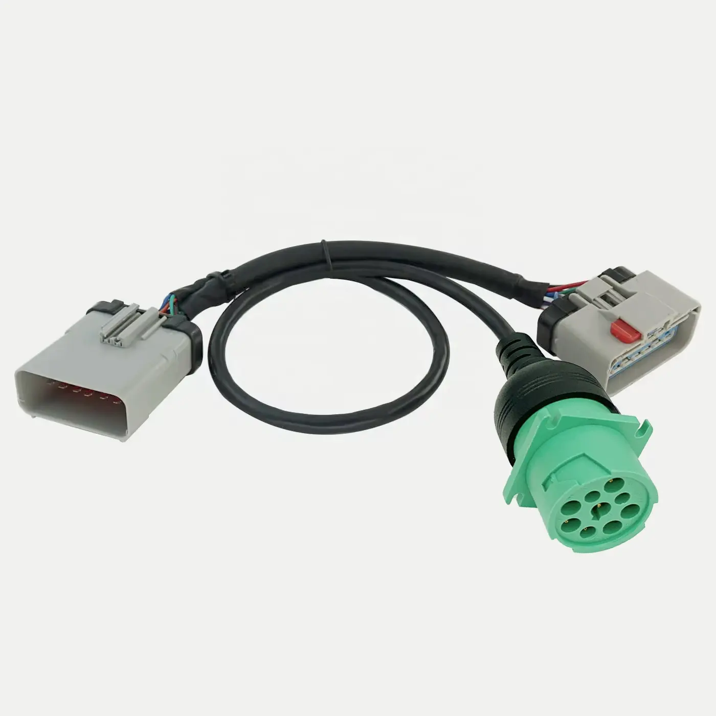 Custom RP1226 14Pin Connector to Type2 j1939 ELD OBD2 OBD Y Splitter Dual Male Female RP-1226 14 Way to Open End Adapter Cable
