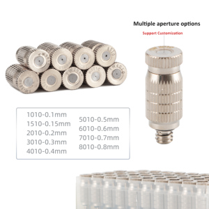 Boquilla de latón niquelado de dos secciones para humidificación en invernaderos, refrigeración, cría y eliminación de polvo en carreteras - Product Image 3