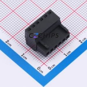 DB2EK-2.54-6P-BK-S Plug-in Terminal Block P=2.54mm Connector Male Plug 1x6P 2.54mm Black - Product Image 2