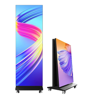 Display LED GOB P2.5 Autoportante Pieghevole e Componibile, Insegna Digitale LED Mobile per Sale Espositive e Centri Commerciali