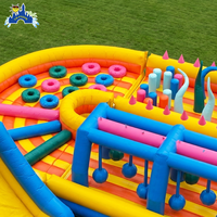 Parcours d'obstacles gonflable géant pour adultes et enfants