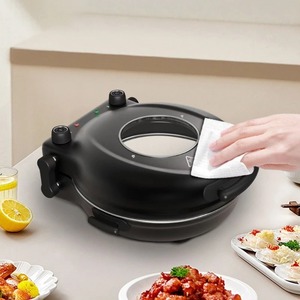 Máquina para Hacer <span class=keywords><strong>Pizza</strong></span> Casera Multifuncional de 1200W con Temporizador, Horno Eléctrico para <span class=keywords><strong>Pizza</strong></span> de 12 Pulgadas, Plancha Eléctrica para Asar - Product Image 5