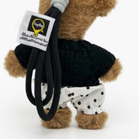 Porte-clés en peluche ours brun Kawaii avec lunettes de soleil en forme de cœur et pantalon à pois, pendentif de sac, cadeau