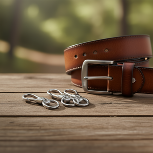 Moschettone Portachiavi ILAN 45mm Finitura Argento per Accessori Cintura - Product Image 3