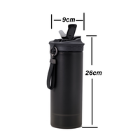 Bouteille d'eau filtrante portable OEM Filtertech P5 en plastique avec mousqueton pour survie, randonnée, camping, escalade et sécurité en extérieur