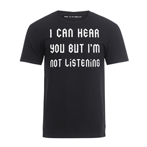 T-shirt avec citation pour les amoureux des chats : « Je peux t'entendre mais je ne t'écoute pas » pour la promotion des ronronnements - Product Image 2