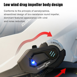 FreedConn T-MAXS PRO Intercomunicador para Casco de Motocicleta, para 6 Motociclistas, <span class=keywords><strong>Radio</strong></span> <span class=keywords><strong>FM</strong></span>, <span class=keywords><strong>Bluetooth</strong></span> 5.1, Impermeable IP65, 1000m - Product Image 2