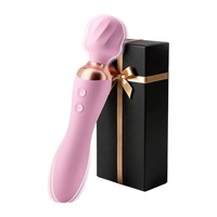 Vibrateur à double extrémité, masseur du point G, 12 modes de vibration, tête flexible, rechargeable, silicone IPX6 pour femmes