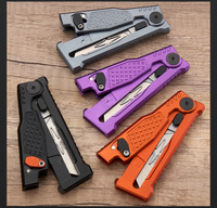 Nouveau couteau de poche Gravity T6 avec manche en aluminium, couteau pliant d'extérieur avec lames remplaçables en acier au carbone, couteau utilitaire